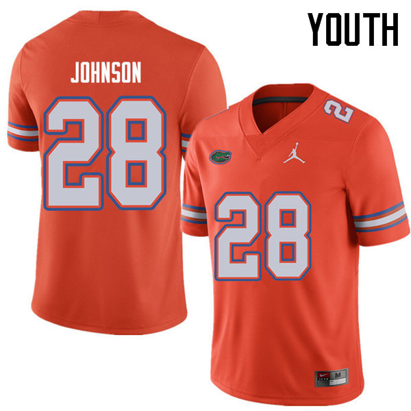 Jordan Brand Youth #28 Kylan Johnson Florida Gators College Football Jerseys Sale-Orange - Click Image to Close